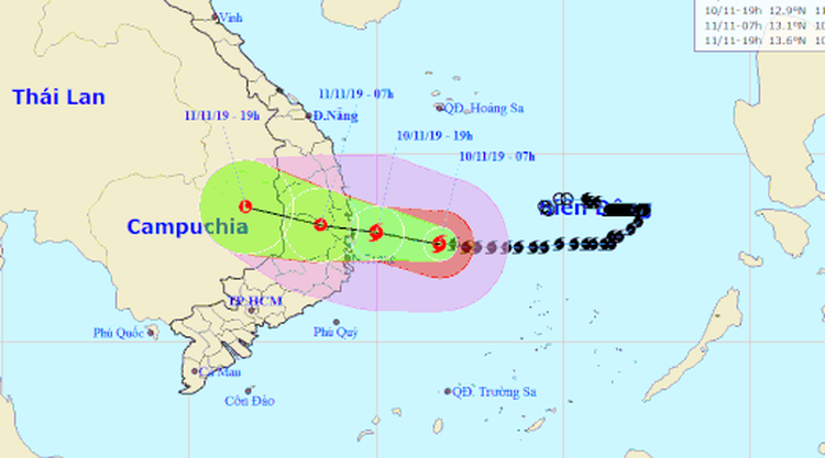 Storm Nakri to bring downpours to Vietnam’s central region, Central Highlands
