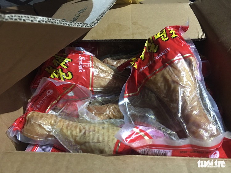 Hanoi finds tons of expired turkey legs having expiration date altered