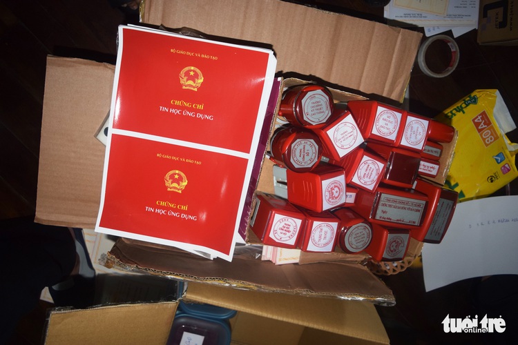 Ring busted making nearly 200 fake degree certificates in six days in Vietnam