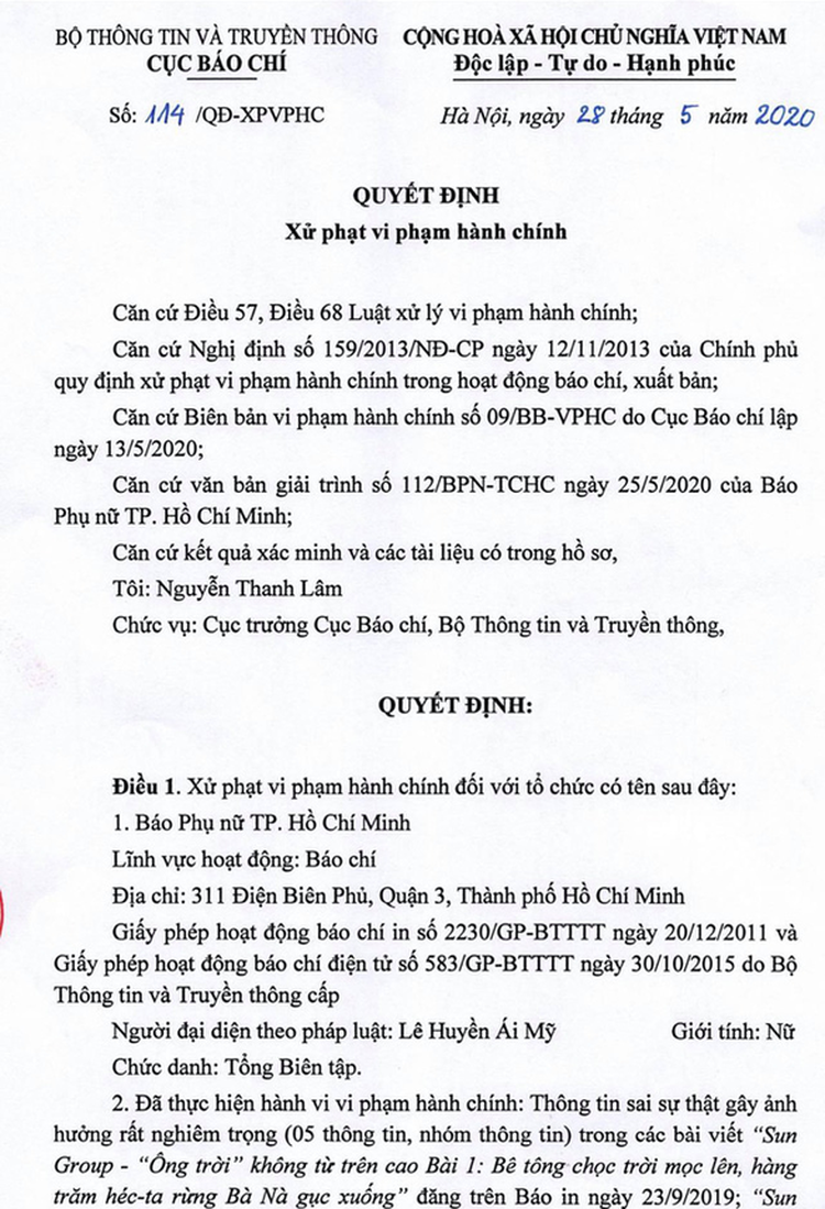 Online newspaper in Ho Chi Minh City suspended for publishing false information