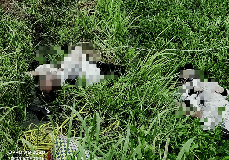 Low hanging electrical wire kills on Vietnam highway