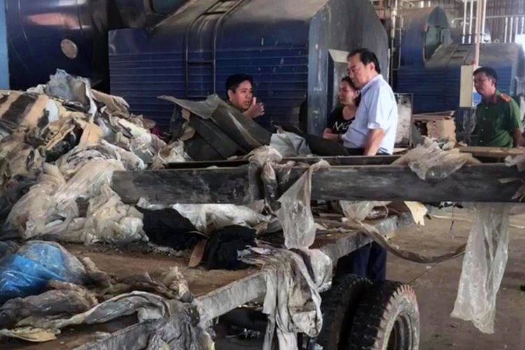 Taiwanese firm caught illegally burning waste in southern Vietnam