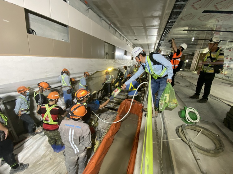 Metro terminal in downtown Ho Chi Minh City nearly finished