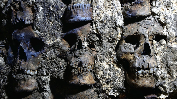 Mexico's 'tower of skulls' yields more ancient remain