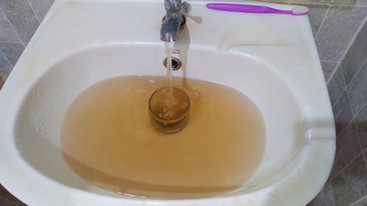 Rancid brown water flows from Nha Trang taps