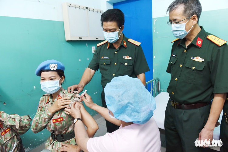 Vietnamese soldiers administered COVID-19 vaccine prior to UN peacekeeping mission in South Sudan