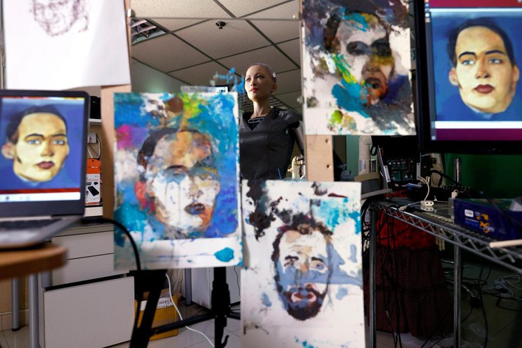 NFT digital artwork by humanoid robot Sophia up for auction