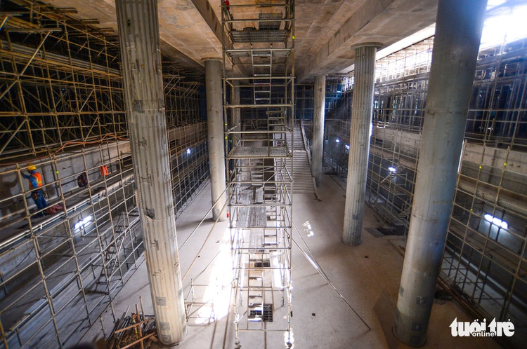 Ho Chi Minh City metro’s Ben Thanh Station takes form