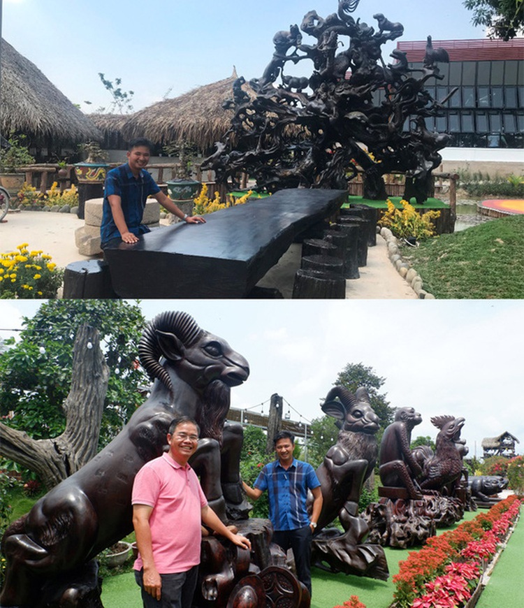 This Vietnamese man woos tourists with his collections of discarded wood and vintage bikes