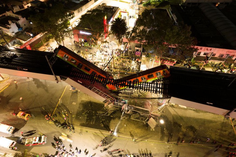 Mexico promises justice after metro train line collapse kills 24