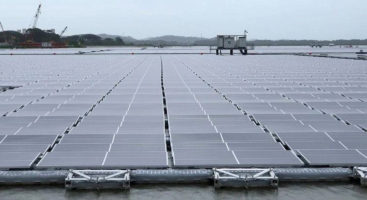 Singapore unveils one of the world's biggest floating solar panel farms