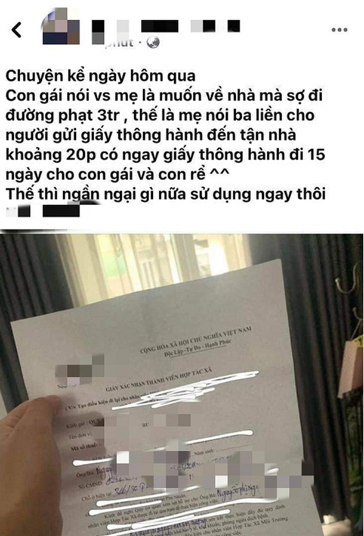 Saigon cooperative director fined for illegally issuing ‘checkpoint pass’ for daughter