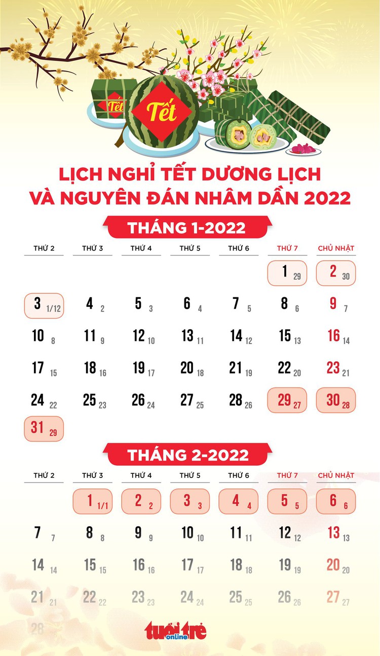 Vietnam ministry seeks PM's approval for nine-day holiday for 2022 Lunar New Year