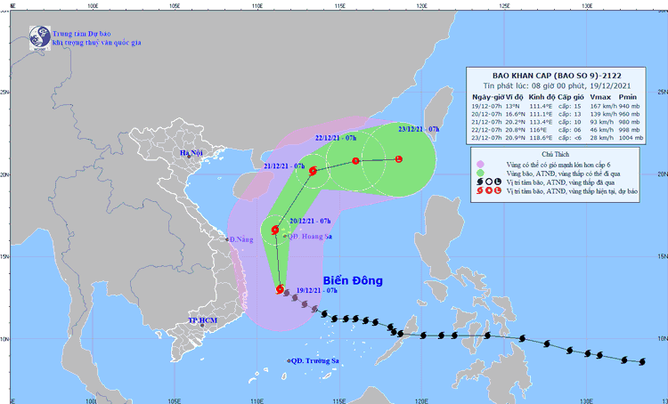 Typhoon Rai, cold spell to cause downpours in central Vietnam