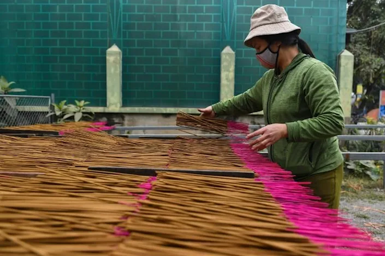 COVID-19 pall over Vietnam's pink incense village as Lunar New Year nears