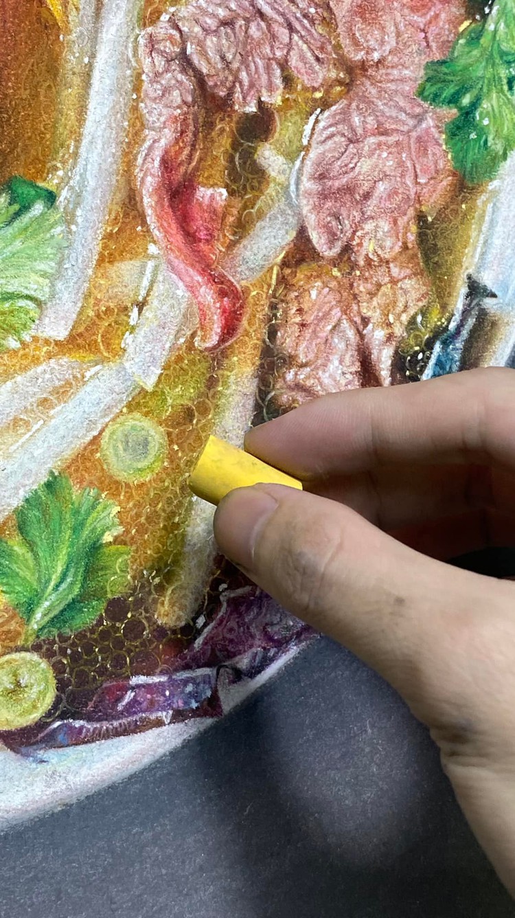 Ho Chi Minh City man stuns viewers with ‘pho’ painting that cannot be more real
