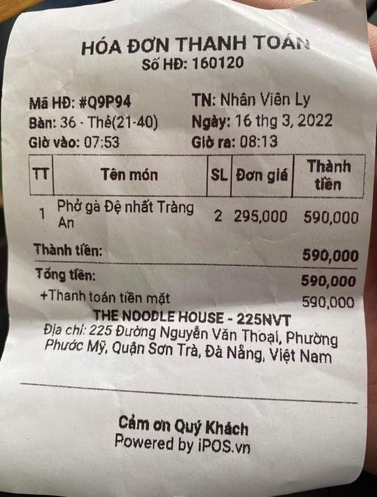 Restaurant in Vietnam’s Da Nang explains its costly bowl of 'pho'
