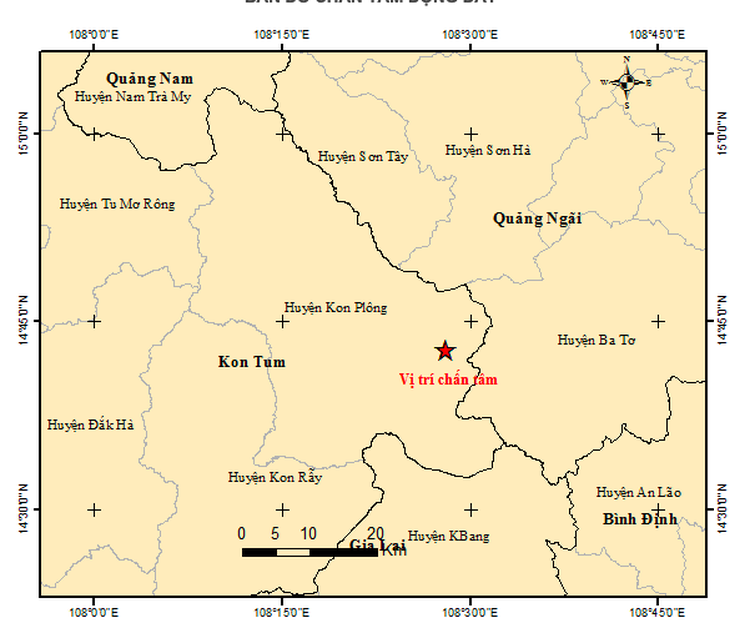 Vietnam’s Central Highlands district hit by magnitude-4.5 earthquake