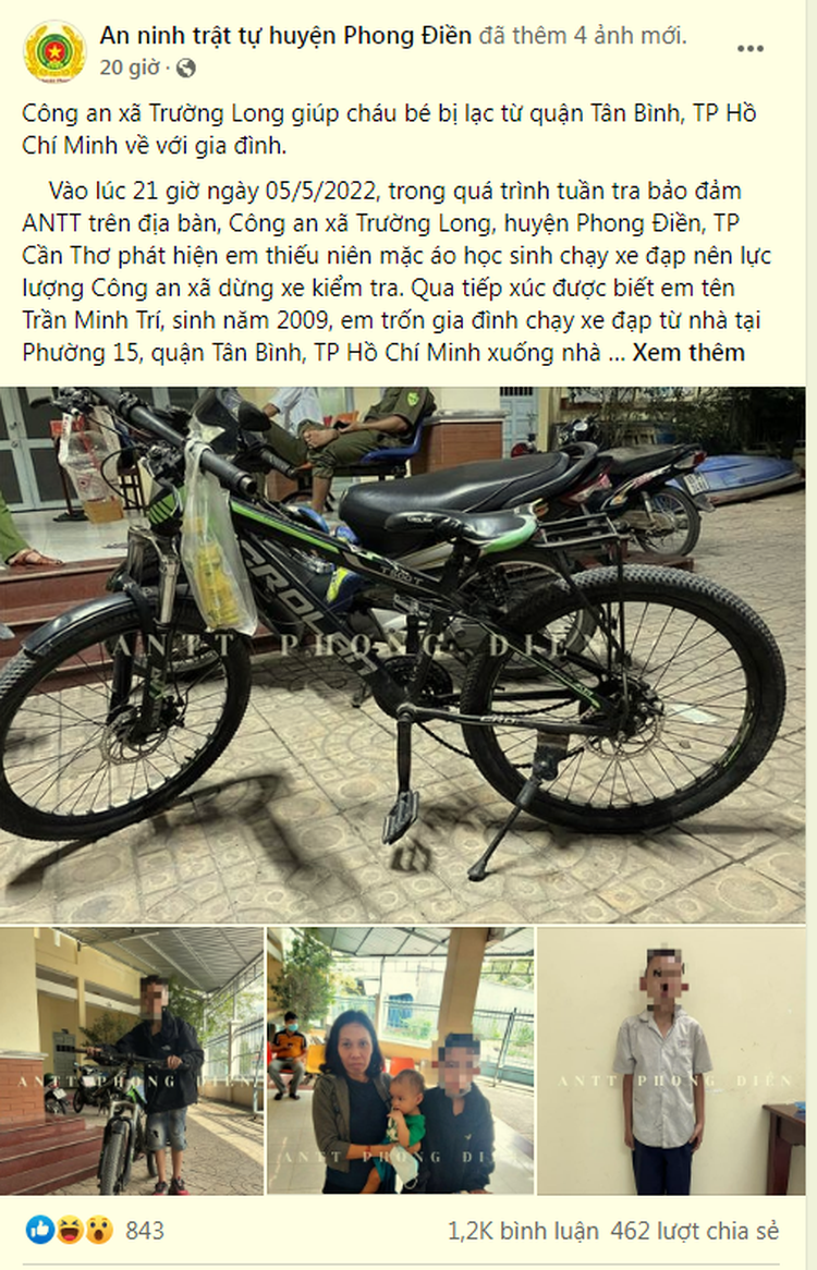 Ho Chi Minh City boy taken home after cycling nearly 200km to visit girlfriend