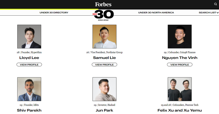Five Vietnamese enter Forbes 30 Under 30 Asia list