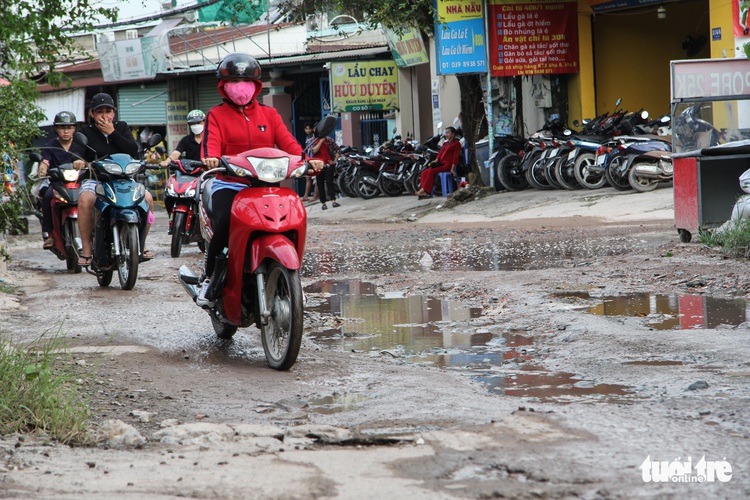 Entrance to Ho Chi Minh City 'University Village' heavily ruined