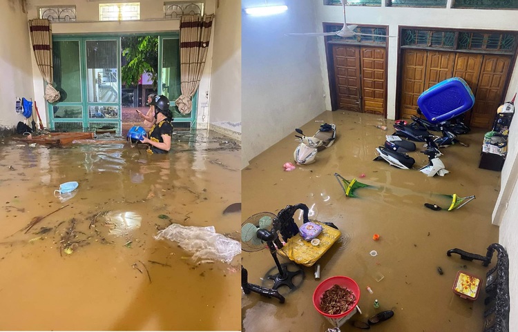 Torrential rain sinks streets, houses in northern Vietnamese province