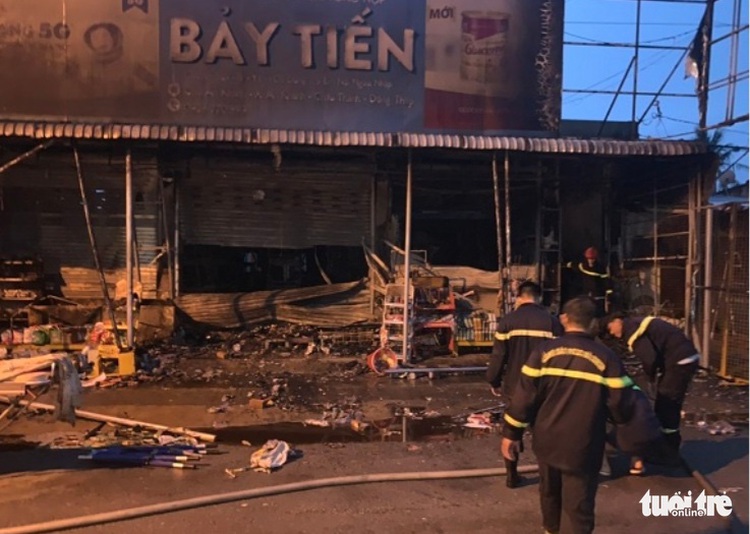 3 killed after fire hits grocery store in Vietnam’s Mekong Delta