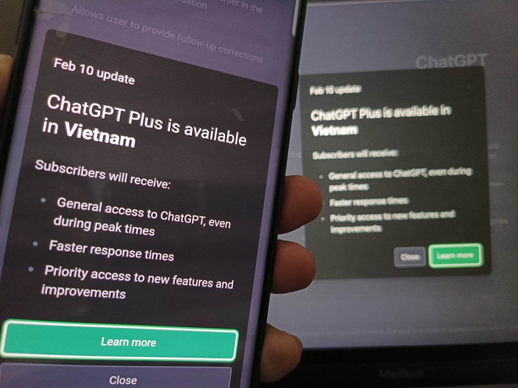 AI chatbot ChatGPT Plus available in Vietnam