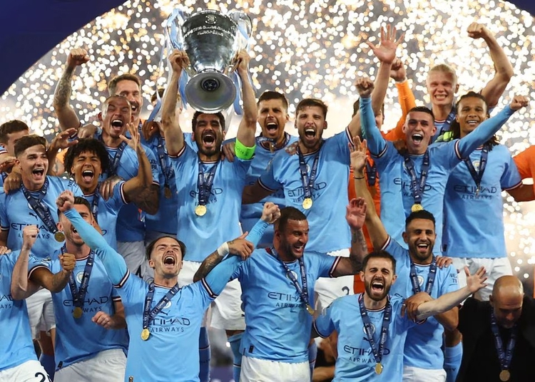 Jubilant Man City overcome Inter to complete the treble