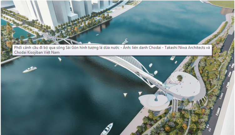 Ho Chi Minh City picks nipa palm leaf design for footbridge over Saigon River
