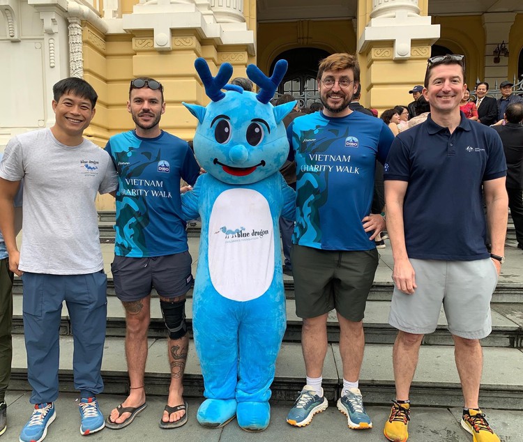 Australian, Irishman walk across Vietnam to raise money for children