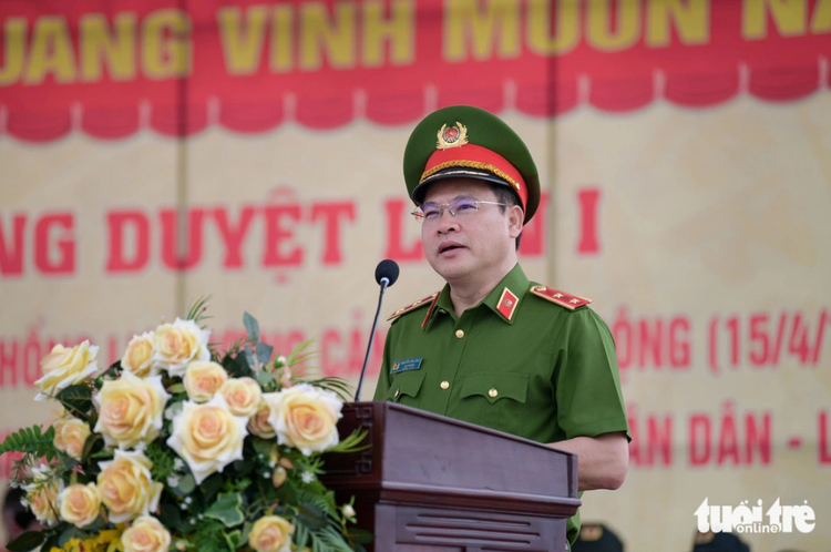 Rehearsed Vietnamese police parade a feast for the eyes