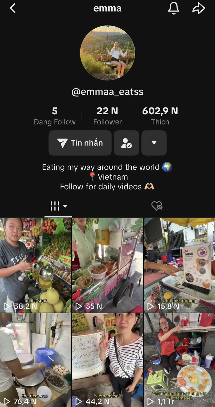 American teacher excites TikTok audience with vlogs promoting Vietnamese food