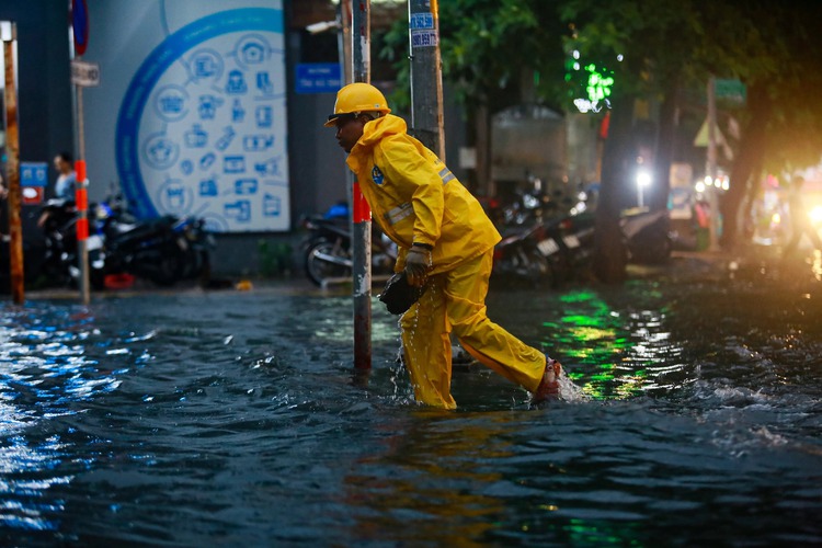Heavy rainfall uproots trees, floods streets in Ho Chi Minh City