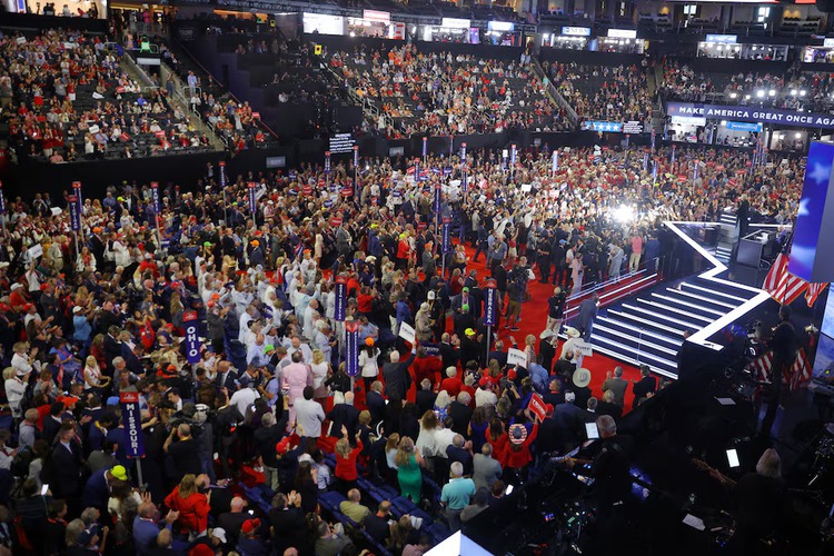 Trump makes first appearance since shooting at Republican convention