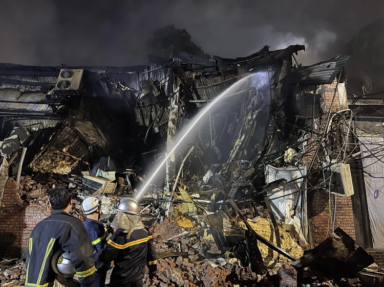 Firefighter taken to hospital after battling bar fire in Hanoi