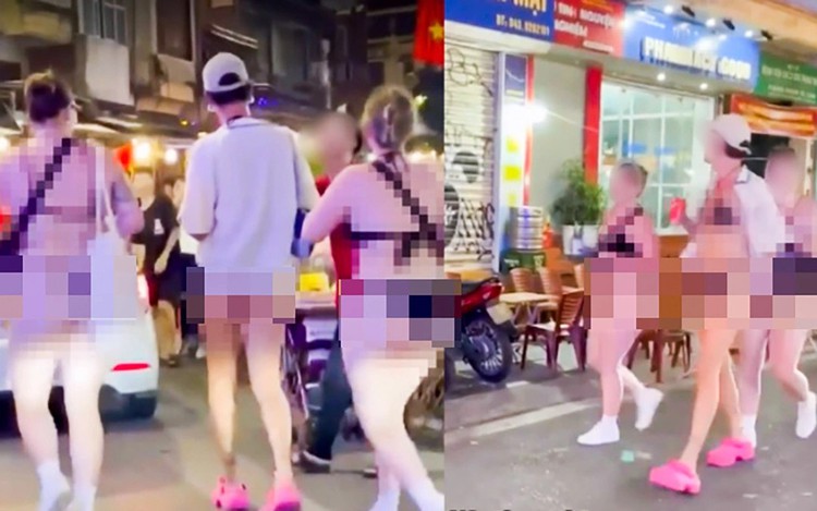Readers debate foreigners walking bikinis in Hanoi Old Quarter