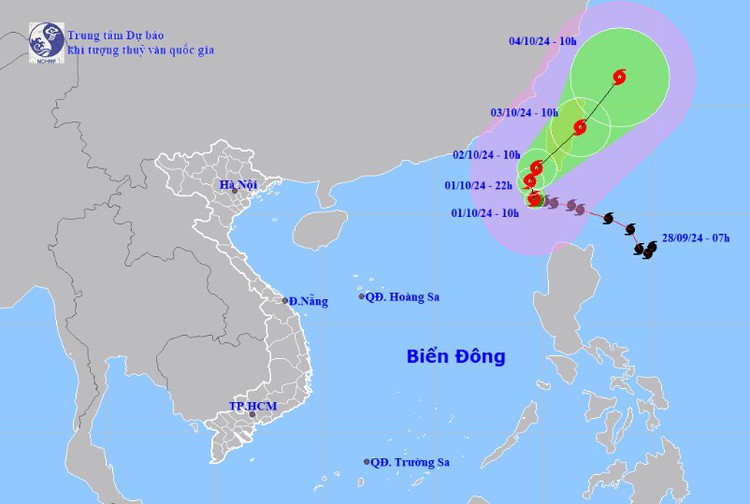 Typhoon Krathon enters East Vietnam Sea, unlikely to affect Vietnamese mainland