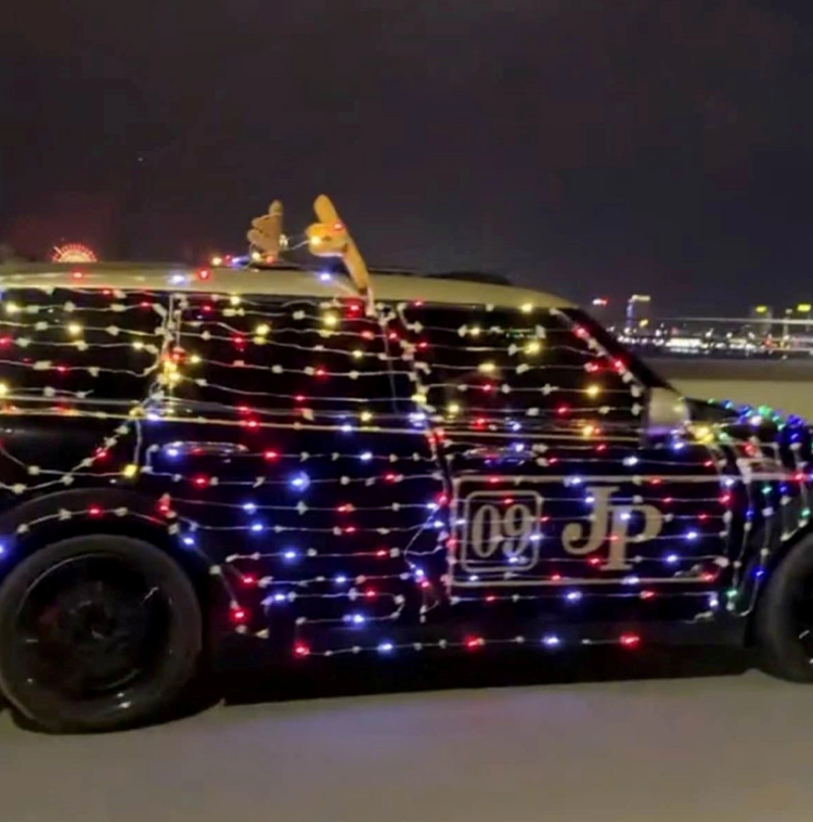 Car owner booked for covering vehicle with LED lights in Da Nang