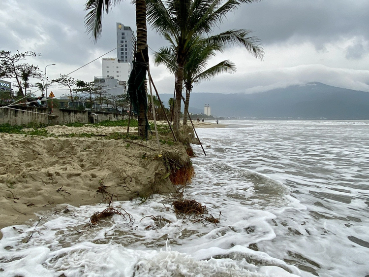 Strong waves erode My Khe, one of world’s best beaches, in central Vietnam
