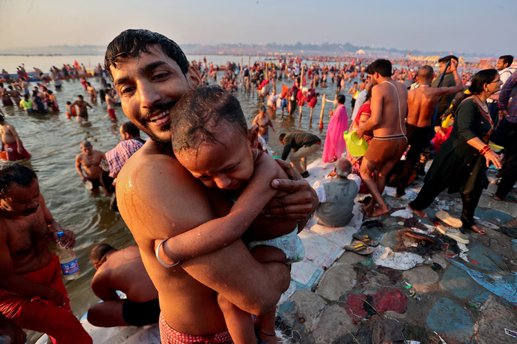 Ten million Indians take holy dip on key day of Kumbh Mela festival