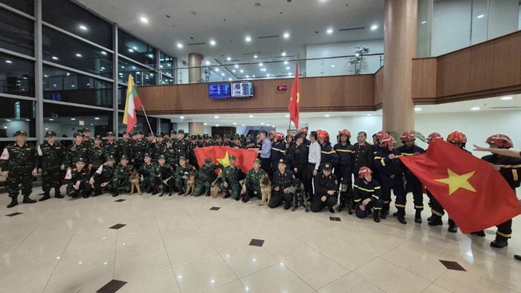 Vietnam’s rescue forces arrive in Myanmar for earthquake relief support