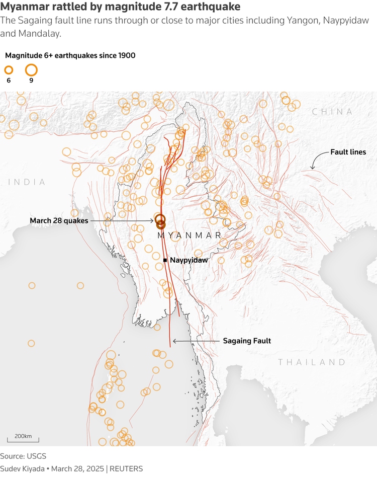 Myanmar quake death toll hits 1,700 as aid scramble intensifies