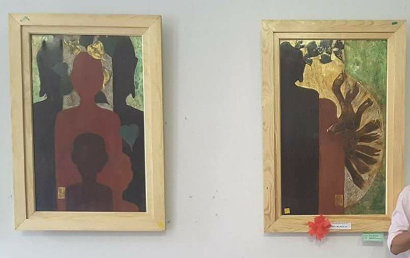 The 'An lac' (Serenity) lacquer paintings by Nguyen Truong An. Courtesy of Le The Anh