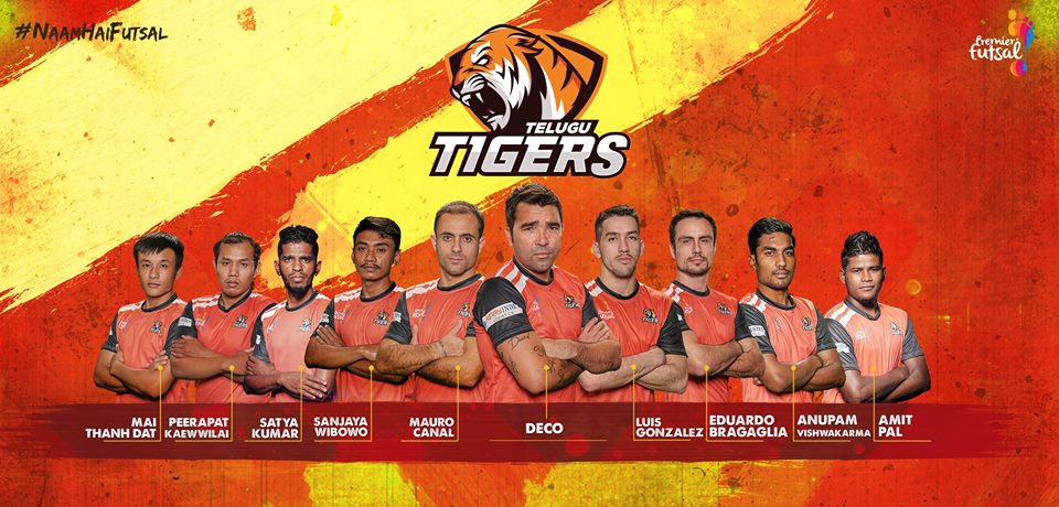 Vietnam's Mai Thanh Dat (1st left) is seen among the Deco-led team. Photo: 2017 Premier Futsal/Facebook