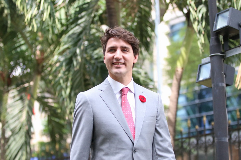 Canadian Prime Minister Justin Trudeau at the Ho Chi Minh City Stock Exchange (HoSE), November 9, 2017. Photo: Tuoi Tre