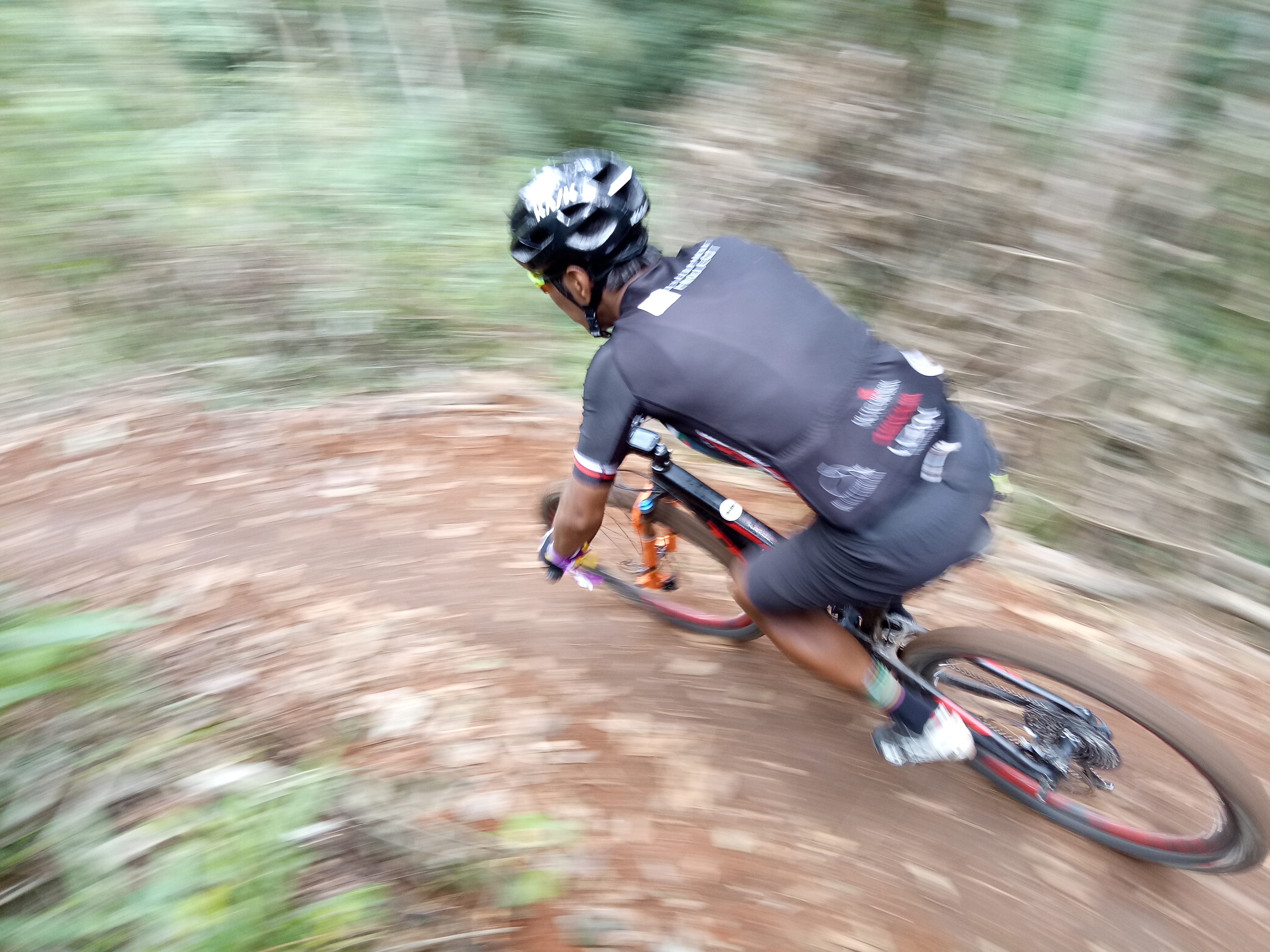 Junaidi Bin Hashim takes on the course at the LAAN MTB Jamboree on November 11, 2017 at La An Resort, Lam Dong Province