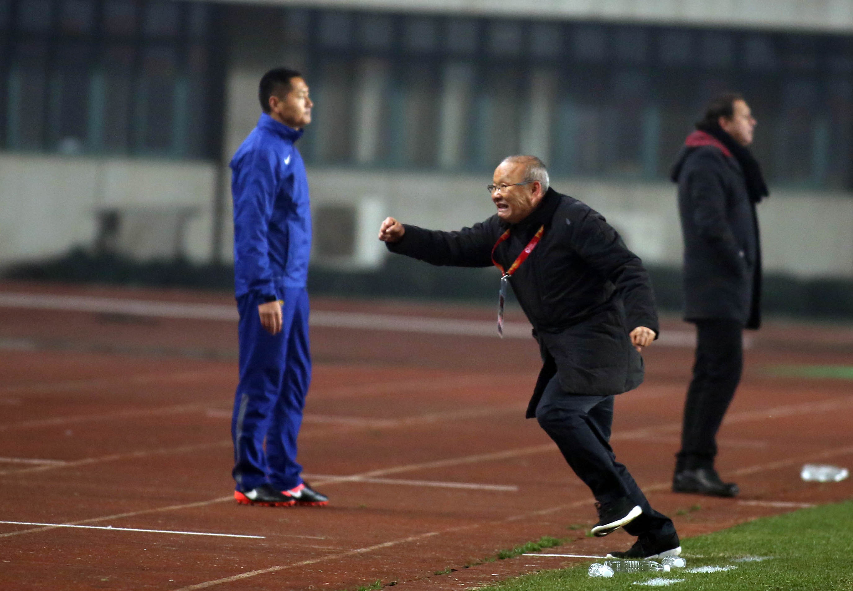 Vietnam's coach Park Hang-seo
reacts after their 0-0 draw against with Syria at the 2018 AFC U-23 Championship in China on January 17, 2018. Photo: Tuoi Tre