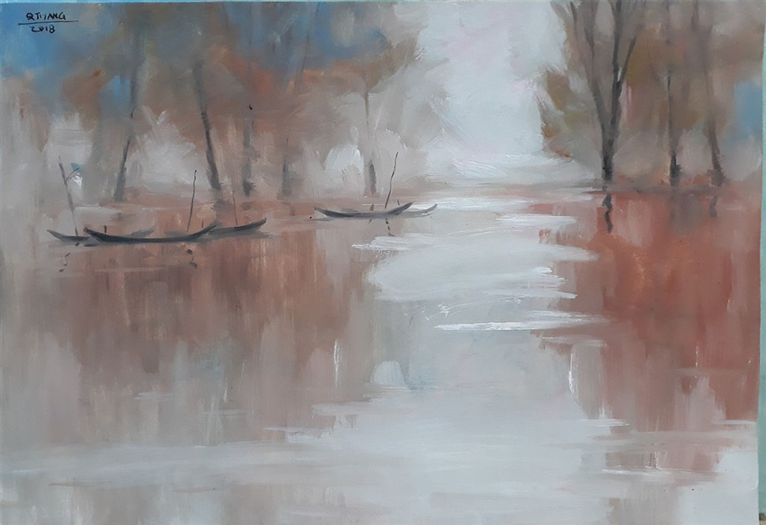 A painting by Nguyen Quoc Thang, G39. Photo: Tuoi Tre