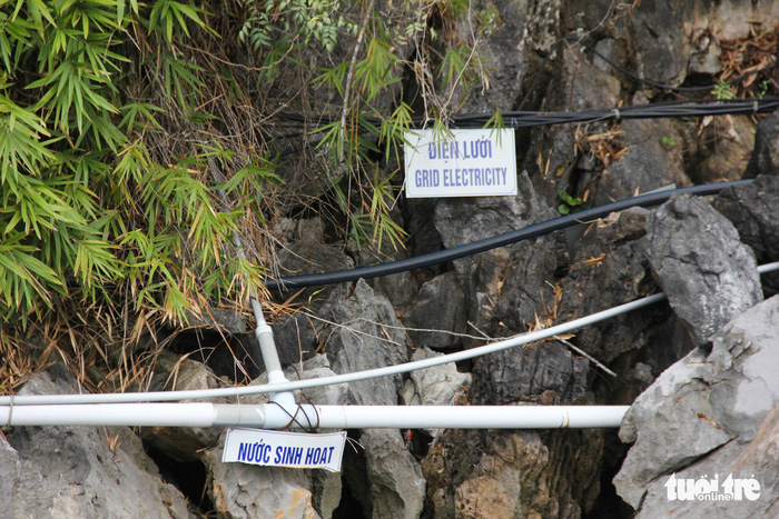 Electricity cables and plastic water pipes are seen at Cat Ba National Park, of Hai Phong City, Vietnam. Video: Tuoi Tre